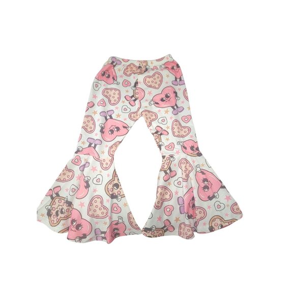 All You Need Is Love & Pizza Kids long sleeve & Bell Bottom Pants Set 12/18M - Picture 3 of 3